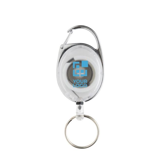 Llavero de ABS reciclado y zinc con cordón y mosquetón sujetador