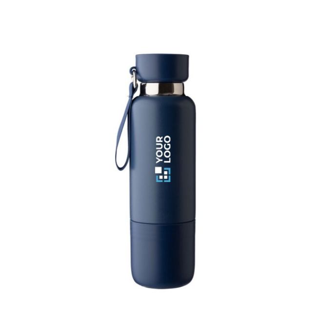 Termo de acero inoxidable 500ml de acabado mate con vaso de 300ml