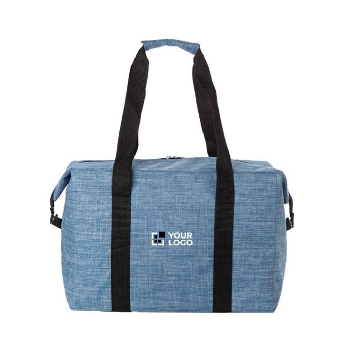 Bolsa nevera con interior de espuma aislada con aluminio 20L color azul ultramarino vista de impresión