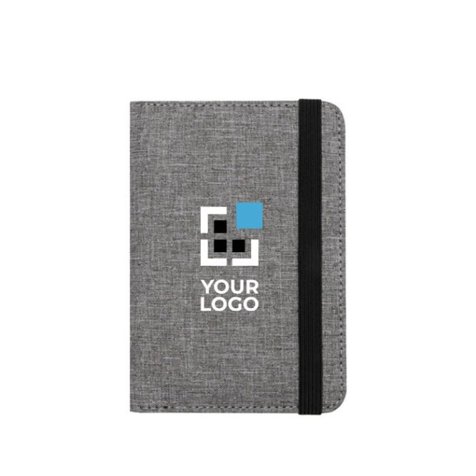 Porta pasaportes RFID de poliéster reciclado con bolsillos especiales