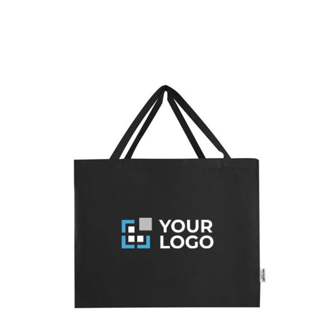 Bolsa de algodón reciclado con gran compartimiento principal 220 g/m2