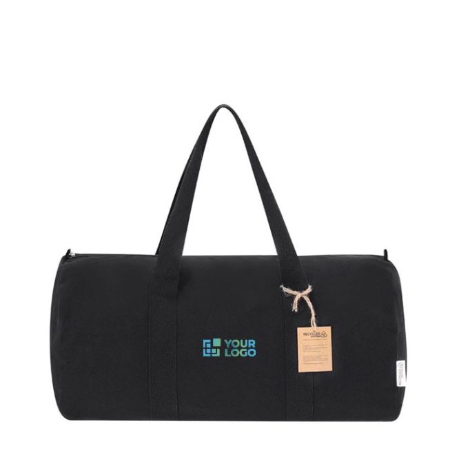 Bolsa de viaje de canvas 100% reciclado con fuertes asas de transporte