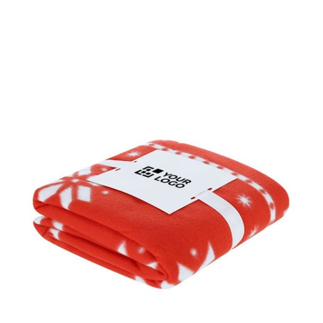 Manta de polar fleece RPET con diseño navideño 130x160 cm
