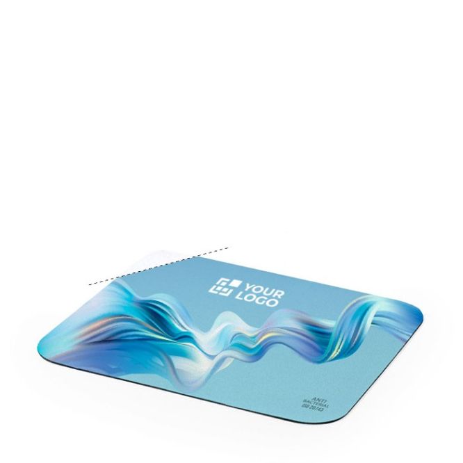 Alfombrilla blanca de ratón en forma rectangular antibacteriana