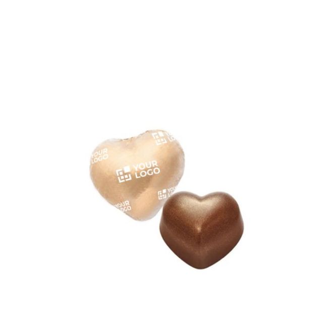 Chocolate con leche en forma de corazón con relleno cereza 10g