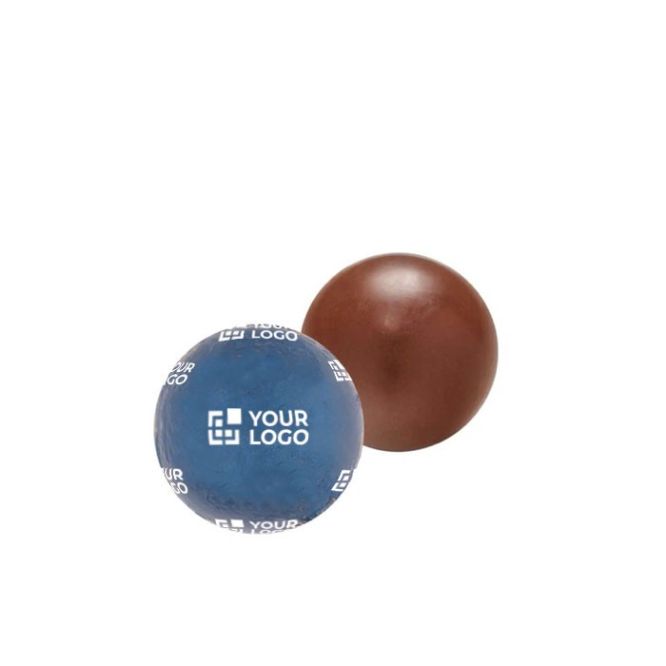 Chocolate en forma de bola con envoltorio individual personalizable 30g