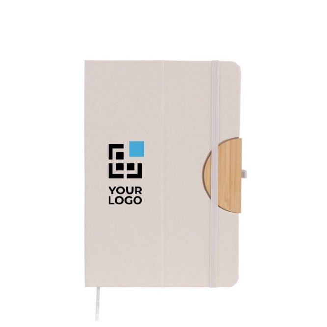 Libreta ecológica de tapa plegable y soporte para móvil A5 hojas lisas