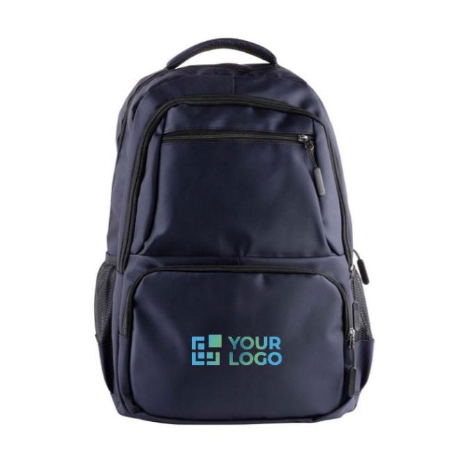 Mochila de cuero sintético con varios compartimientos en el exterior 15''