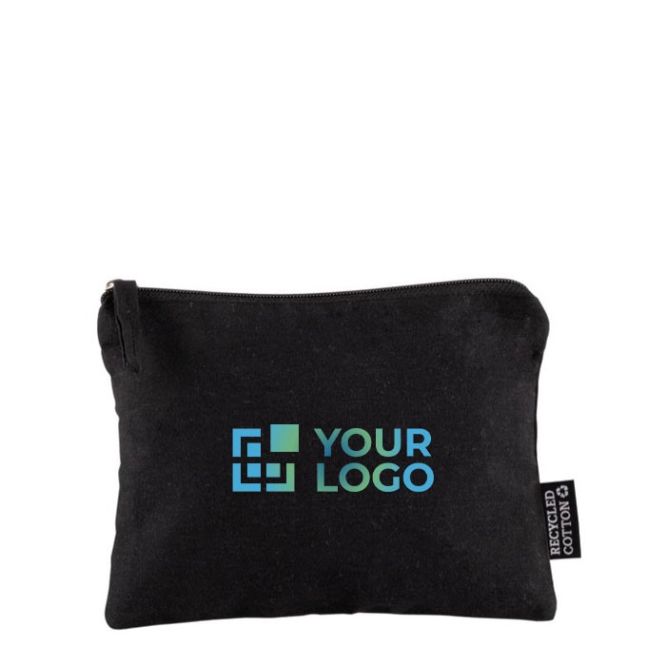 Neceser de algodón reciclado con tirador a juego 230 g/m2