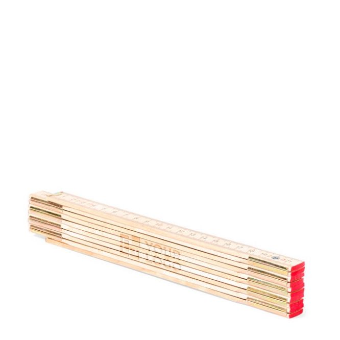 Regla plegable de carpintero hecha de madera de 2 metros