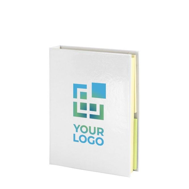 Bloc de notas adhesivas de tapa dura en varios tamaños y colores