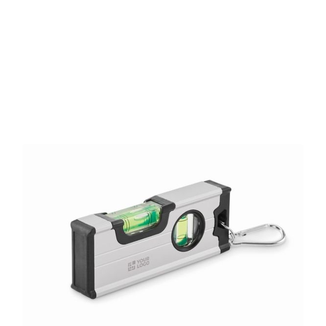 Doble nivel de burbuja con base magnética y mosquetón de transporte