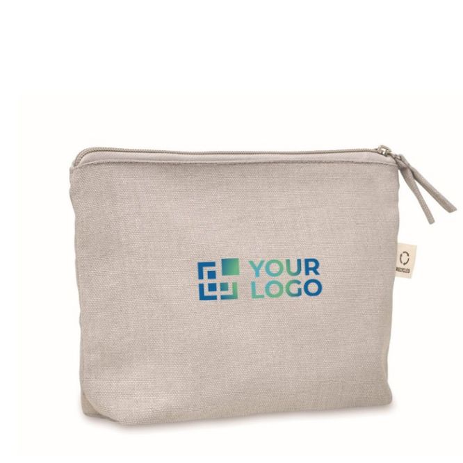 Neceser hecho de tejidos reciclados con cremallera a juego