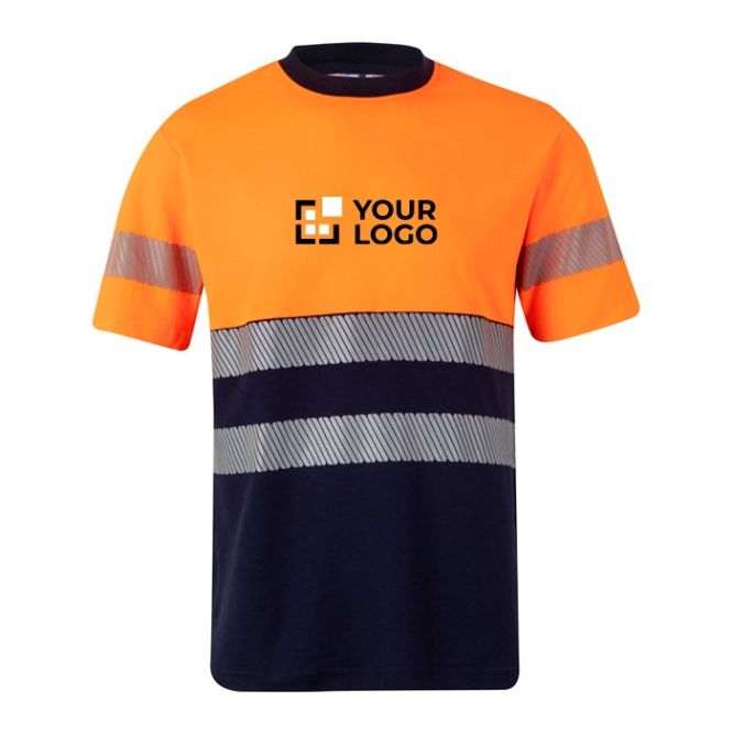 Camiseta laboral bicolor en piqué de algodón y poliéster 150 g/m2 