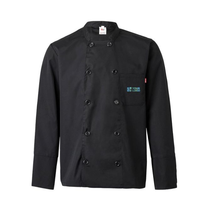 Chaqueta de cocina de manga larga de poliéster y algodón 175 g/m2 