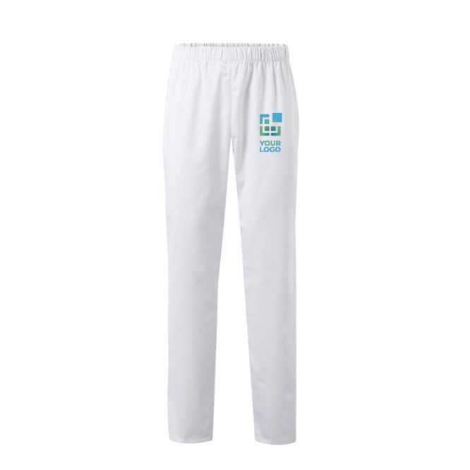 Pantalón de sarga en algodón y poliéster en color blanco 190 g/m2 