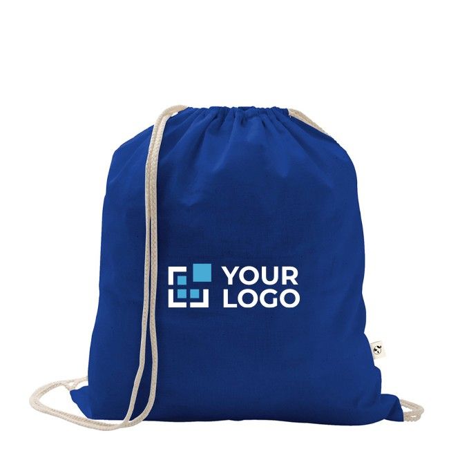 Mochila de cuerdas de algodón reciclado y poliéster 150 g/m2