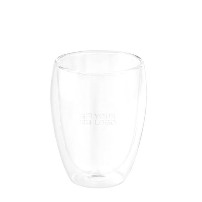Vaso de vidrio con aislamiento de aire de doble pared 350ml