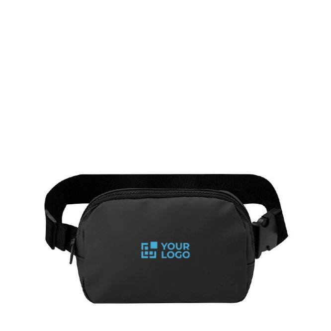 Riñonera de PU de un compartimiento principal y cinta ajustable