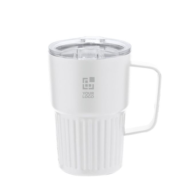 Taza térmica de acero inoxidable reciclado de diseño en relieve 400ml