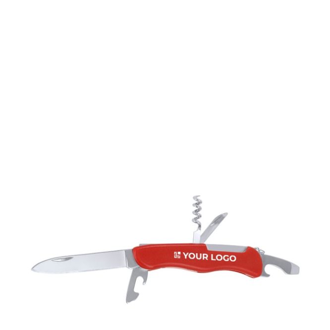 Clásica navaja multiusos de acero inoxidable con 5 funciones vista principal