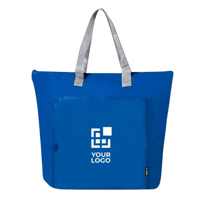 Bolsa nevera plegable de RPET con cremallera y asas medianas 4kg