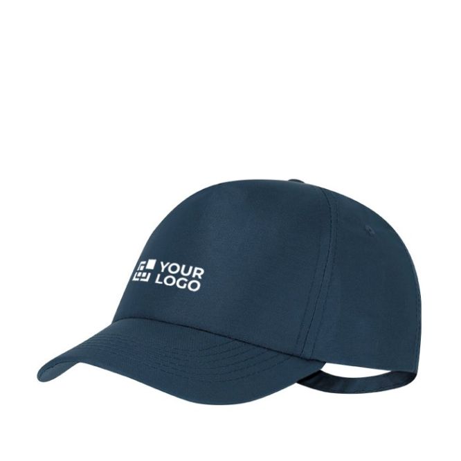 Gorra de poliéster RPET ajustable con hebilla metálica UV50