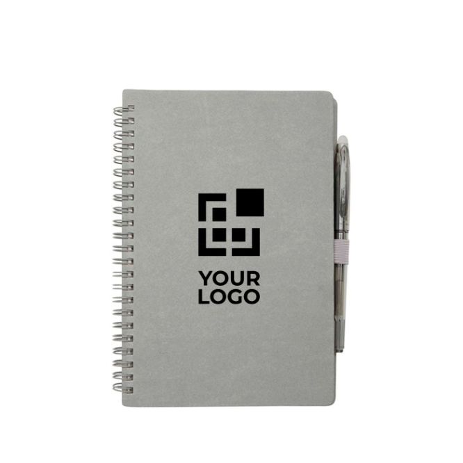 Libreta de tapa dura reutilizable con bolígrafo tinta negra vista principal