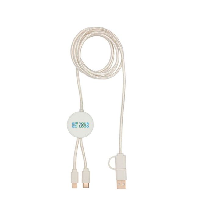 Cable de plástico reciclado y sincronización de datos 27W 5 en 1