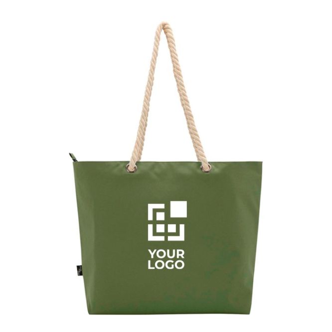 Bolsa de playa de poliéster reciclado con asas de cordón 23L vista principal