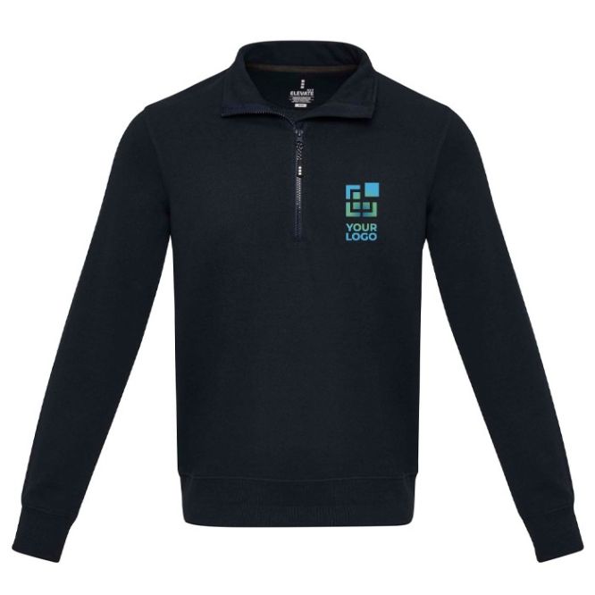 Jersey unisex de tejido reciclado con cremallera corta 280 g/m2 Elevate NXT vista principal