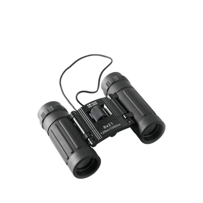 Prismáticos de aluminio de 8 x 21 presentado en estuche a juego