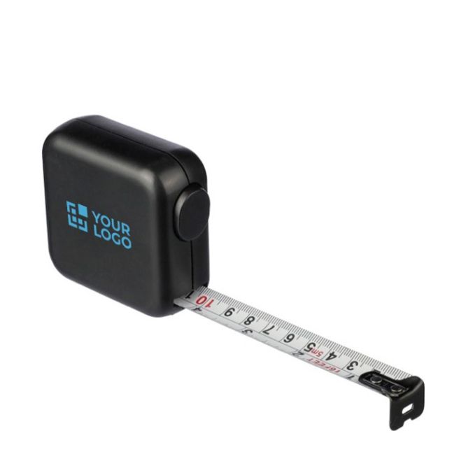 Cinta métrica de centímetros y pulgadas con pulsador de bloqueo 5M