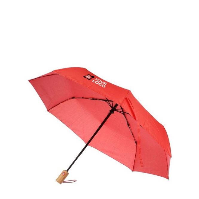 Paraguas automático y plegable de 8 paneles con mango de bambú Ø97