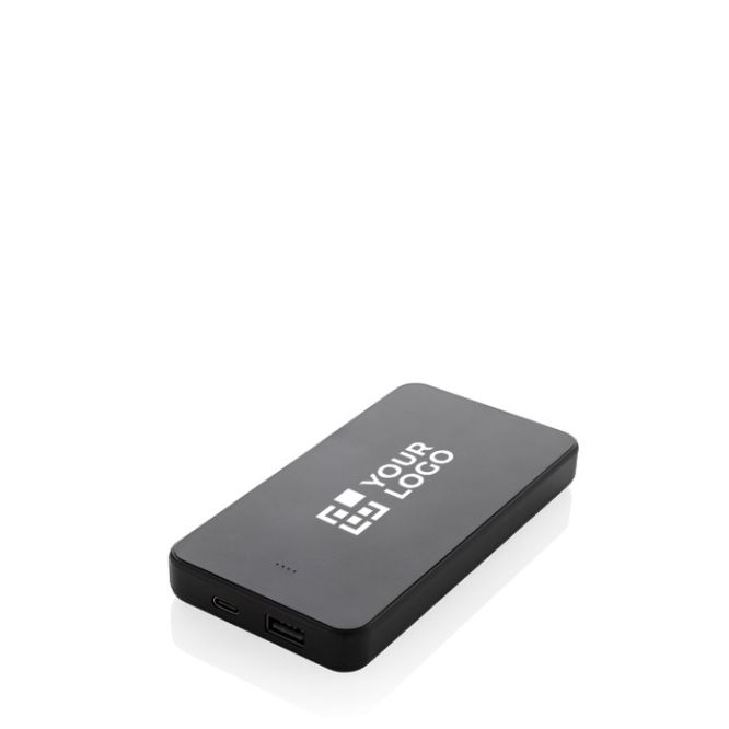 Powerbank de plástico reciclado con indicador de 10.000 mAh