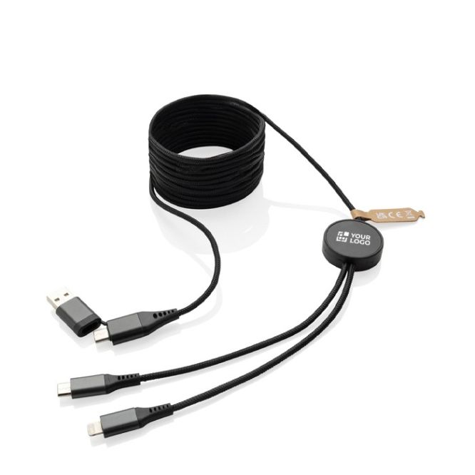 Cable de carga 4 en 1 de 3 metros de materiales reciclados