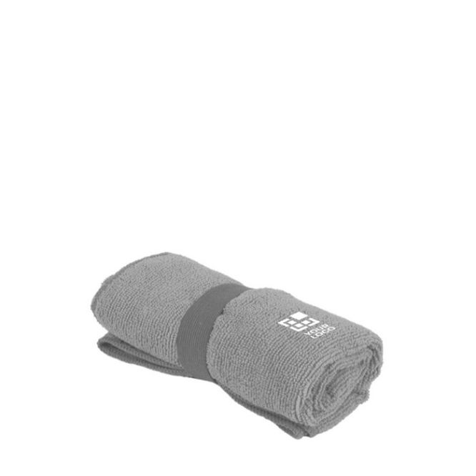 Toalla de deporte de poliéster y poliamida con elástico para plegar