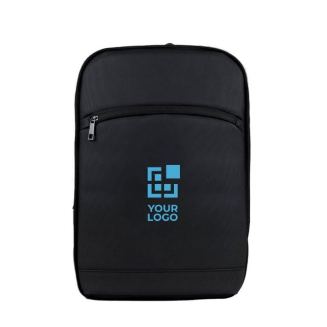 Mochila de PU con cremallera para extenderla y bolsillo exterior