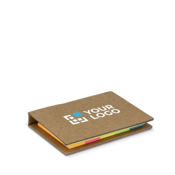 Notas adhesivas de 2 tamaños en cuadernillo de papel craft