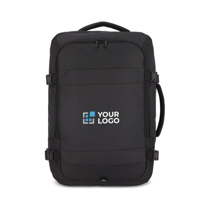 Mochila de RPET  ideal para viajes con amplios compartimientos