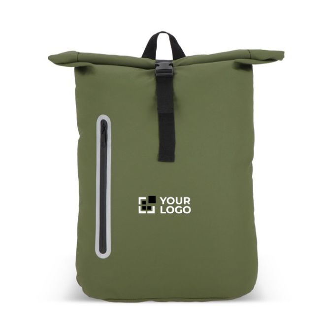 Mochila rolltop enrollable de PU con detalles reflectantes 20L