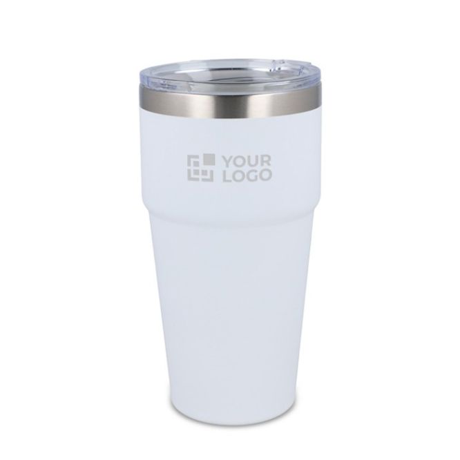 Vaso térmico con interior de cerámica y tapa transparente 500ml