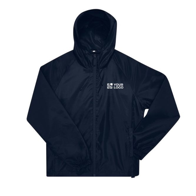 Cortavientos plegable de poliéster reciclado repelente al agua B&C 