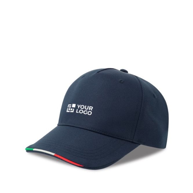 Gorra de béisbol de poliéster reciclado con visera italiana 220 g/m2