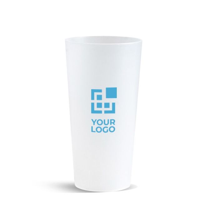 Vaso de plástico reutilizable de plástico para festivales 600ml vista de impresión