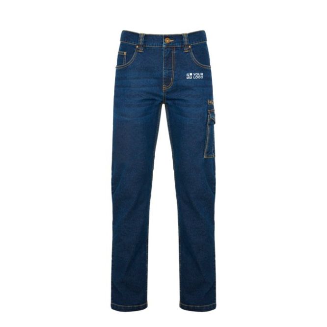 Pantalón laboral vaquero de algodón y poliéster 370 g/m2 Roly Raptor 