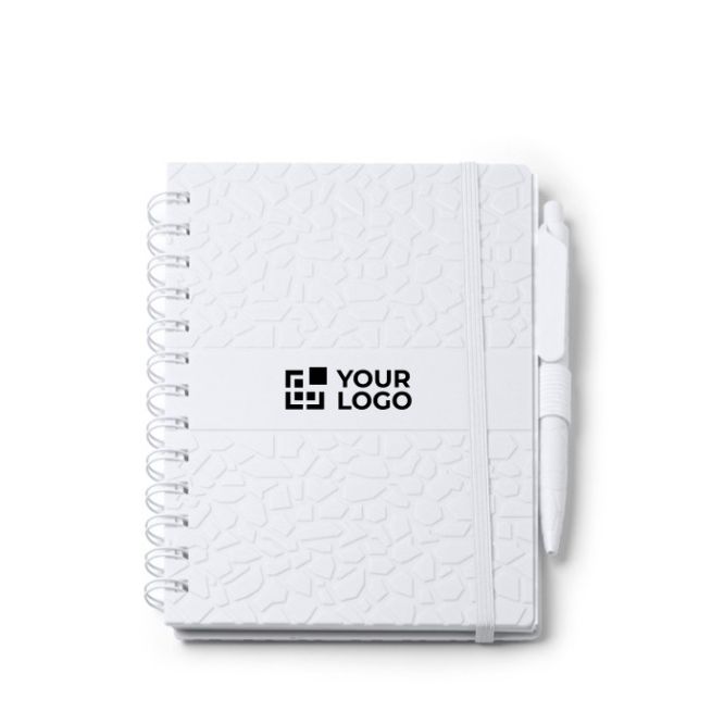 Libreta hecha de estractos de piedra con tapa rígida A5 hojas a rayas