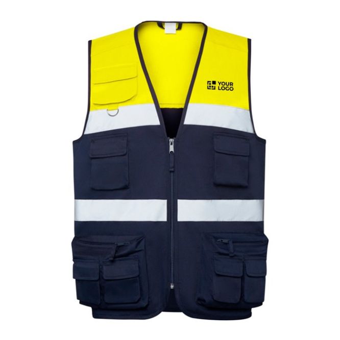 Chaleco laboral alta visibilidad multibolsillos 200 g/m2 Roly Beta 