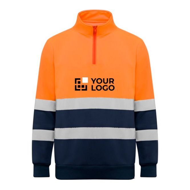 Sudadera laboral alta visibilidad de felpa 280 g/m2 Roly Spica 