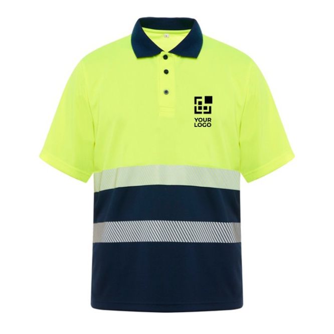 Polo laboral técnico alta visibilidad de poliéster 170 g/m2 Roly Vega 